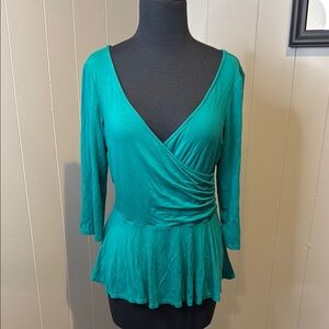 B4 VENUS Women’s Medium Blue/Green Wrap Tunic